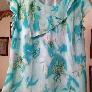 Dress U II by Sharon Summer Floral Asymmetrical Flowy Boho Dress, 2 piece